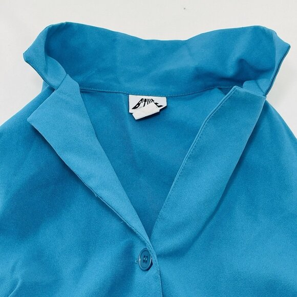 Vintage Btime USA Sleeveless Blouse Button Women Size 10 Retro Essential Collar - Picture 3 of 12
